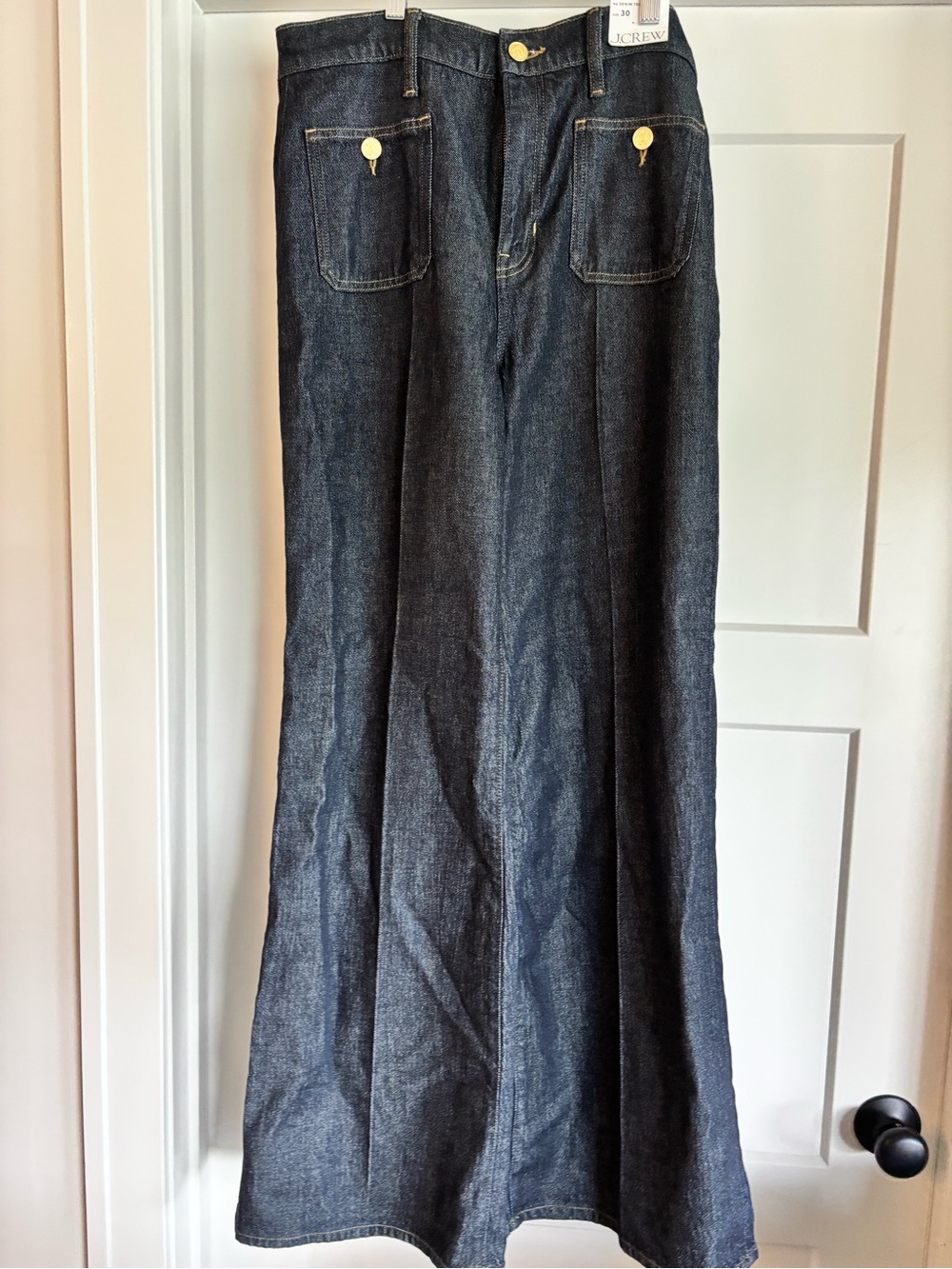 J. Crew Dark Blue Denim Trousers
